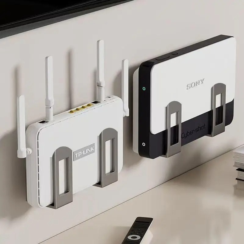 Wall Organizer Pocket - Wall-Mounted Router Set-Top Box Organizer with