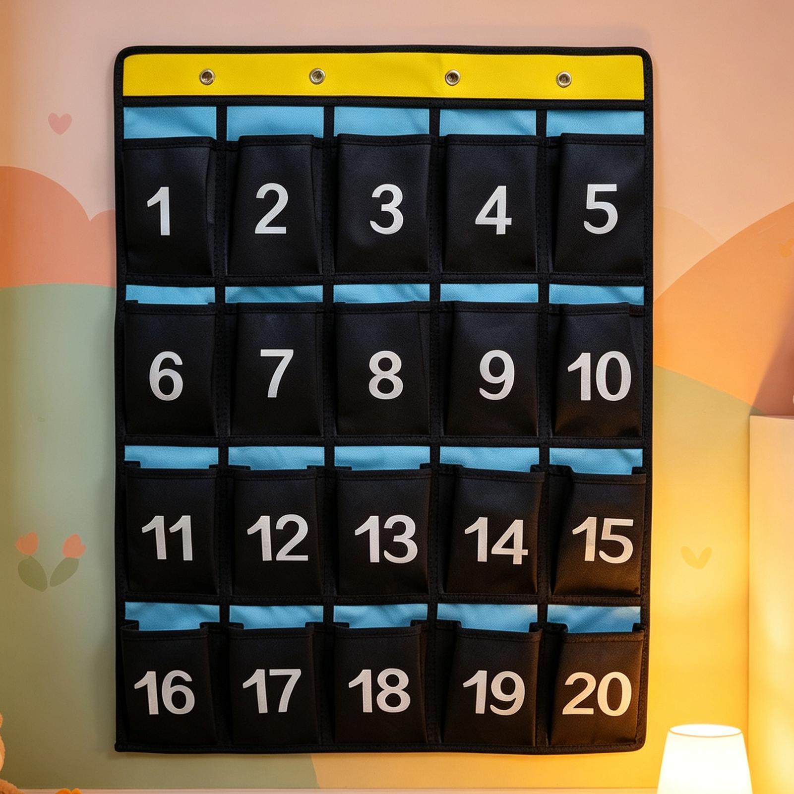 20 Numbered Pocket Chart for C - Wall Organizer Pocket ulasan dan harga