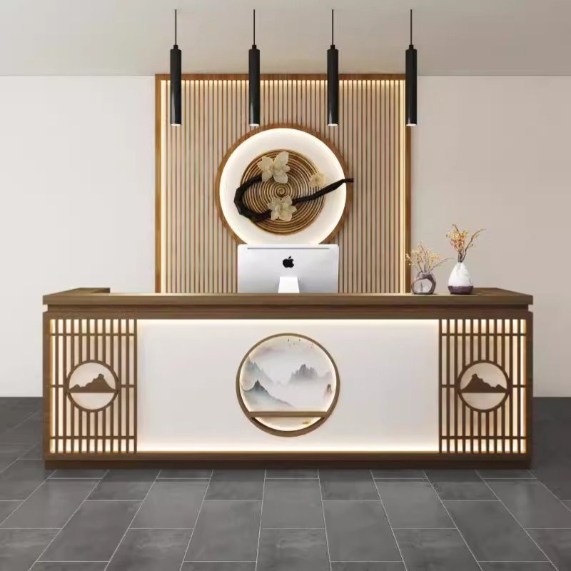 Simple Classic Reception Desk  - Office Furniture In Usa ulasan dan harga