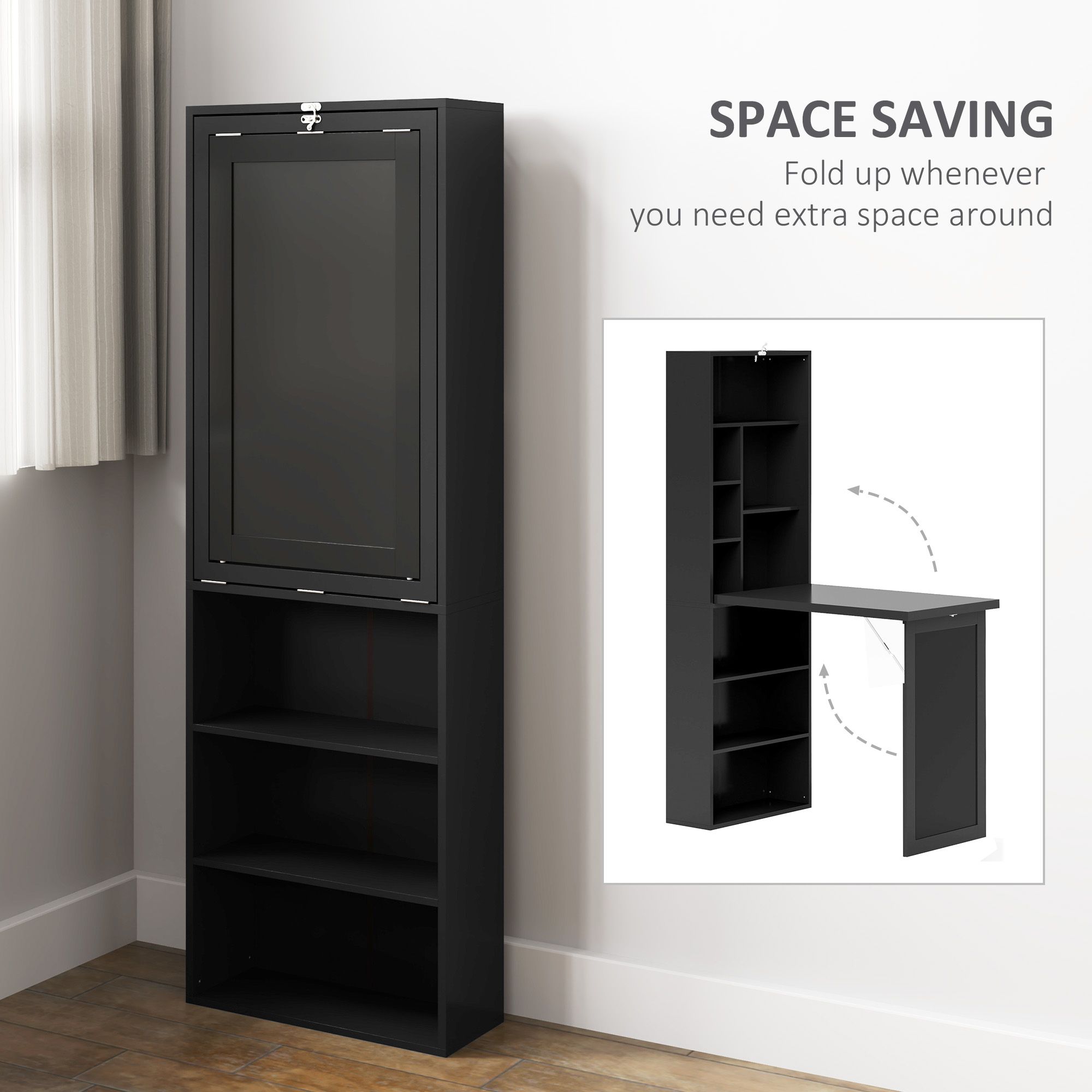 Fold-out Convertible Home Offi - Wall Mounted Desk Fold ulasan dan harga