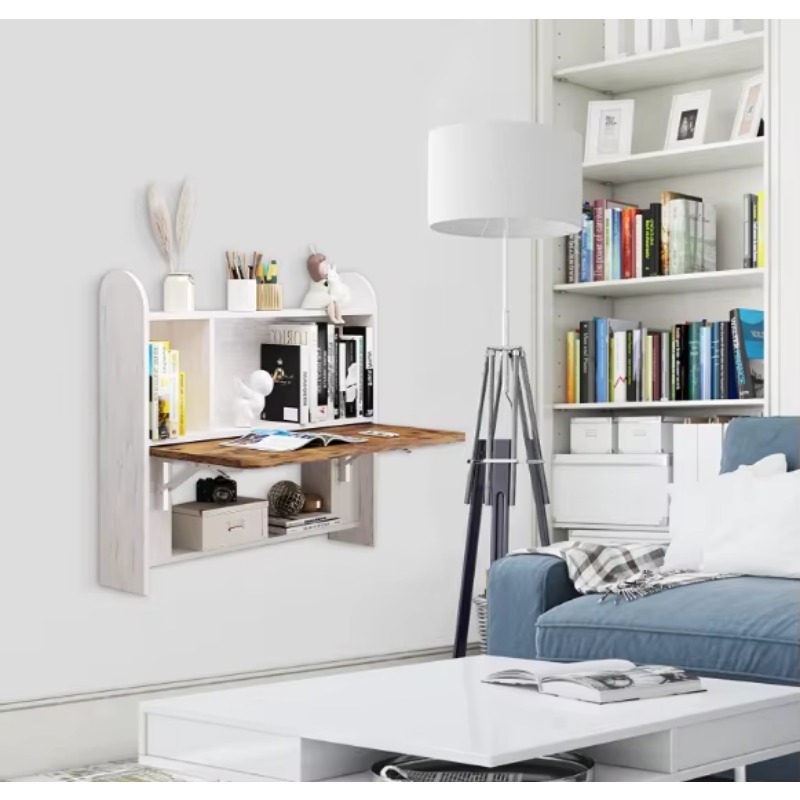 Household wall-mounted study t - Wall Mounted Desk Fold ulasan dan harga