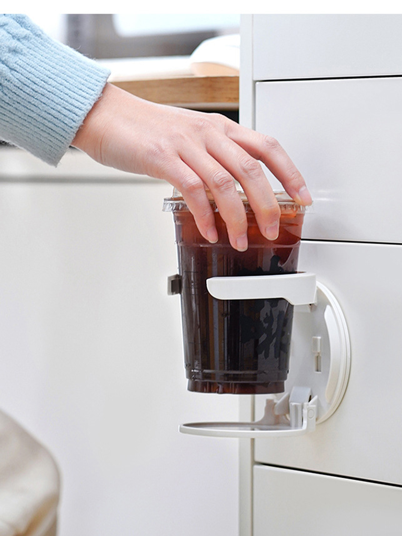1Pcs No Punching Folding Cup H - Wall Mounted Desk Fold ulasan dan harga