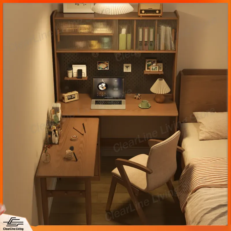 Solid Wood Corner Folding Desk - Wall Mounted Desk Fold ulasan dan harga