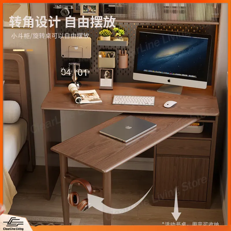 Solid Wood Corner Folding Desk - Wall Mounted Desk Fold ulasan dan harga
